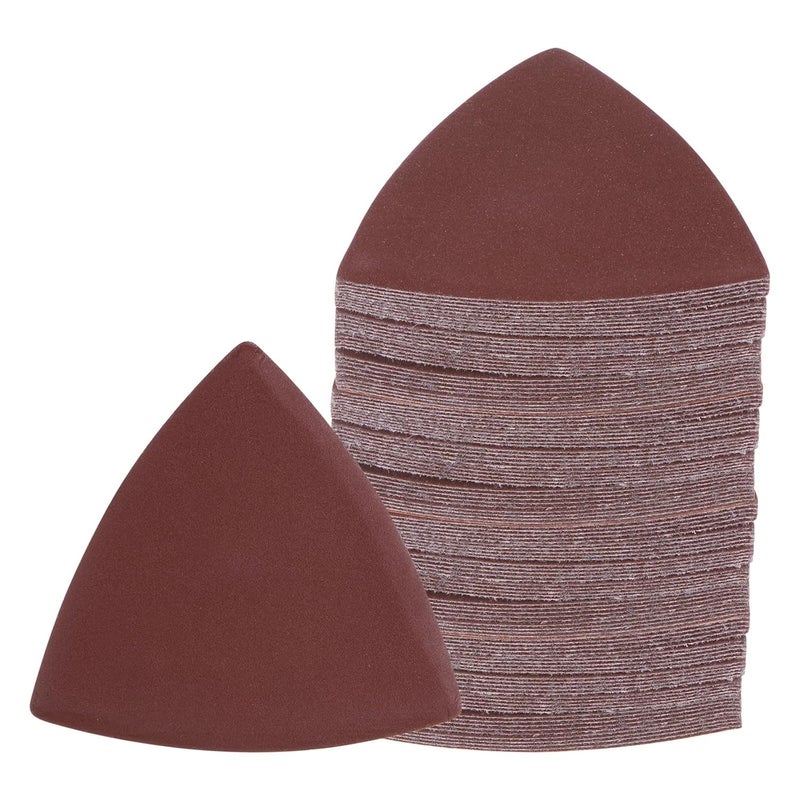 Kozelo 120pcs Mouse Sander Detail Sandpaper - [ 1000 Grit, 3-1/8" ] Triangle Hook and Loop Assorted Sanding Pads Sheet for Wood Furniture Polishing Use | Aluminum Oxide Sandpaper - Image 1